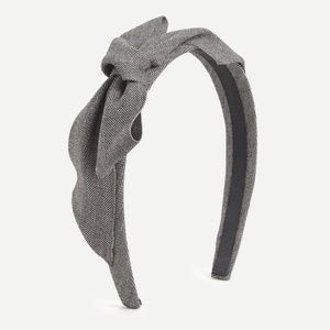 J Crew Bow  Grey Tweed  Bow Headband